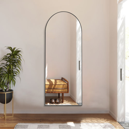 Latitude Run® Corinn Arched Metal Full Length Mirror Floor Mirror and